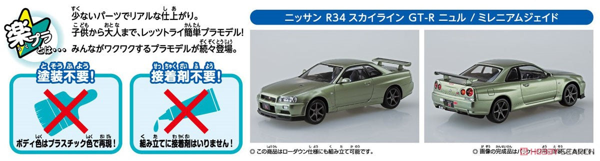 Aoshima Nissan R34 Skyline GT-R Nur (Millennium Jade)