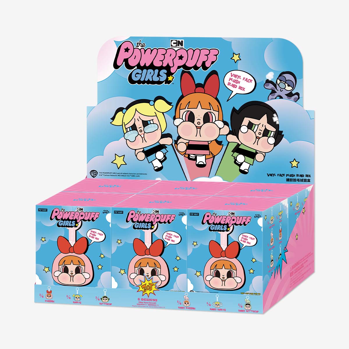 POP MART CRYBABY × Powerpuff Girls Series Vinyl Face Plush Blind Box