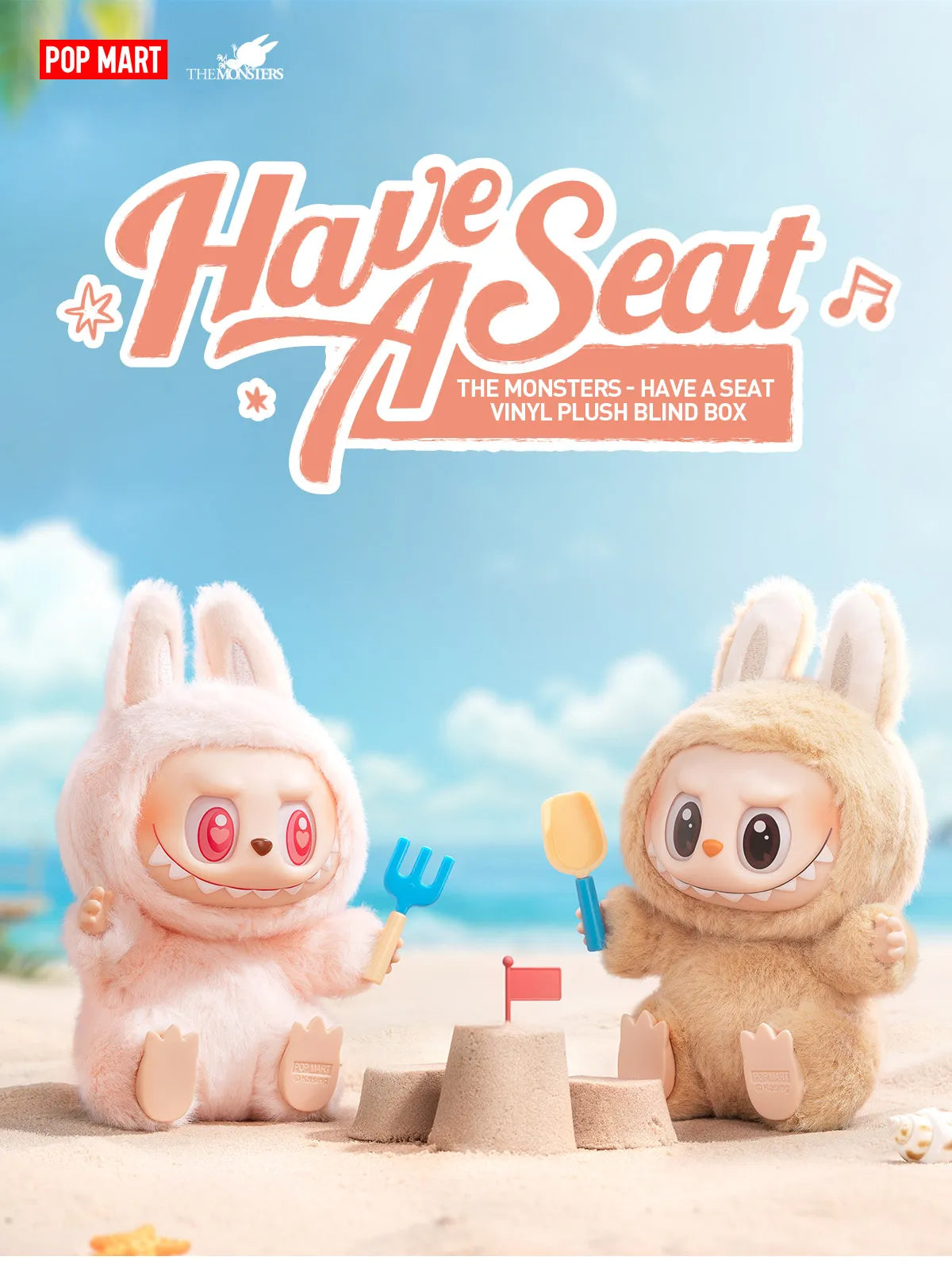 正規品THE MONSTERS Have a Seat ラブブ POP MART THE MONSTERS Have a Seat Vinyl Plush Blind Box