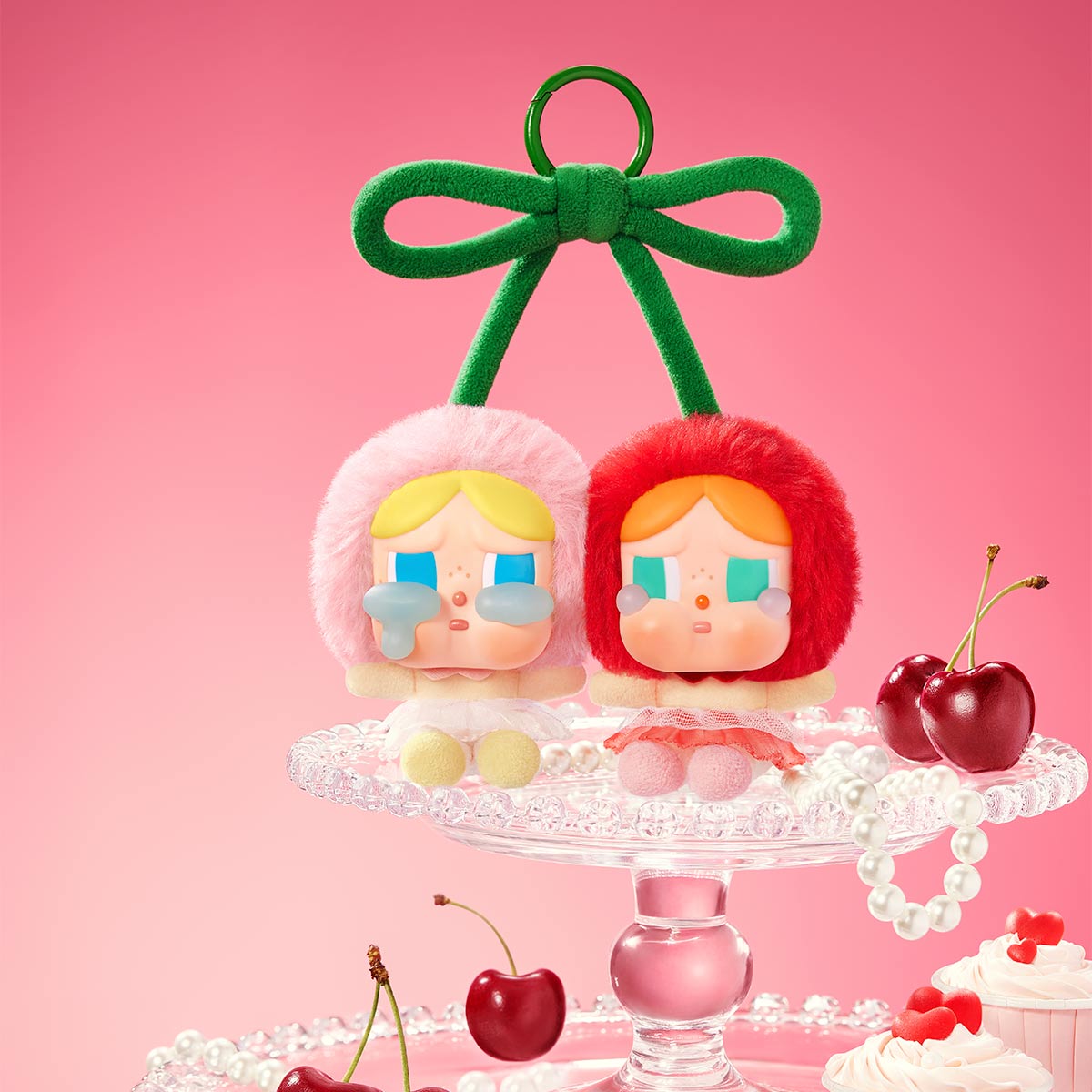 POP MART CRYBABY Crying For Love Series Vinyl Plush Hanging Card (Love You Cherry Much)
