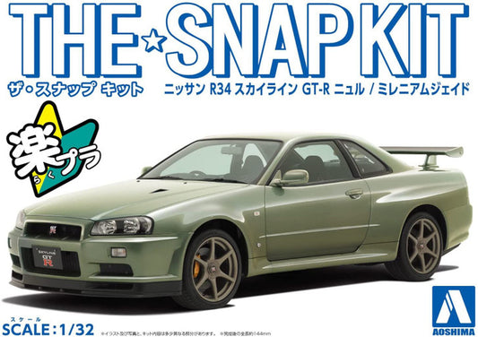 Aoshima Nissan R34 Skyline GT-R Nur (Millennium Jade)