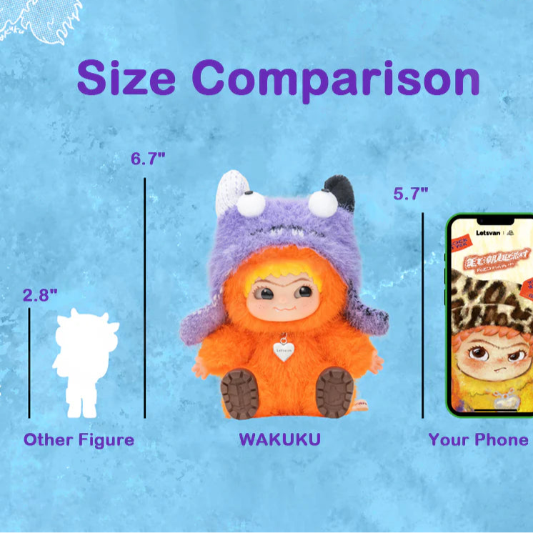 WAKUKU Fuzzy Trendy Fun Party Series Plush Blind Box