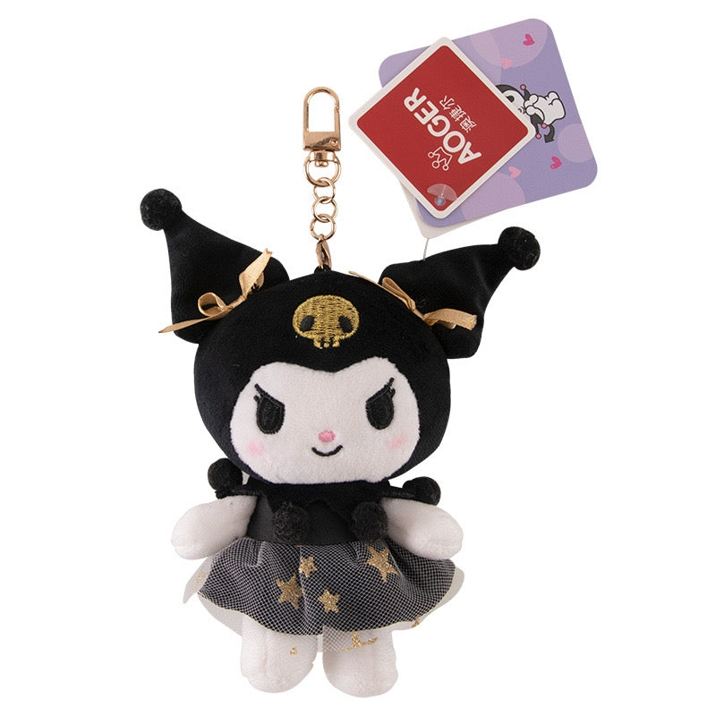 Sanrio Friends Plush Keychain - Black Gold Series