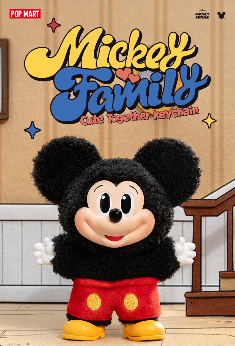 POP MART Mickey Family Cute Together Keychain Series Figures