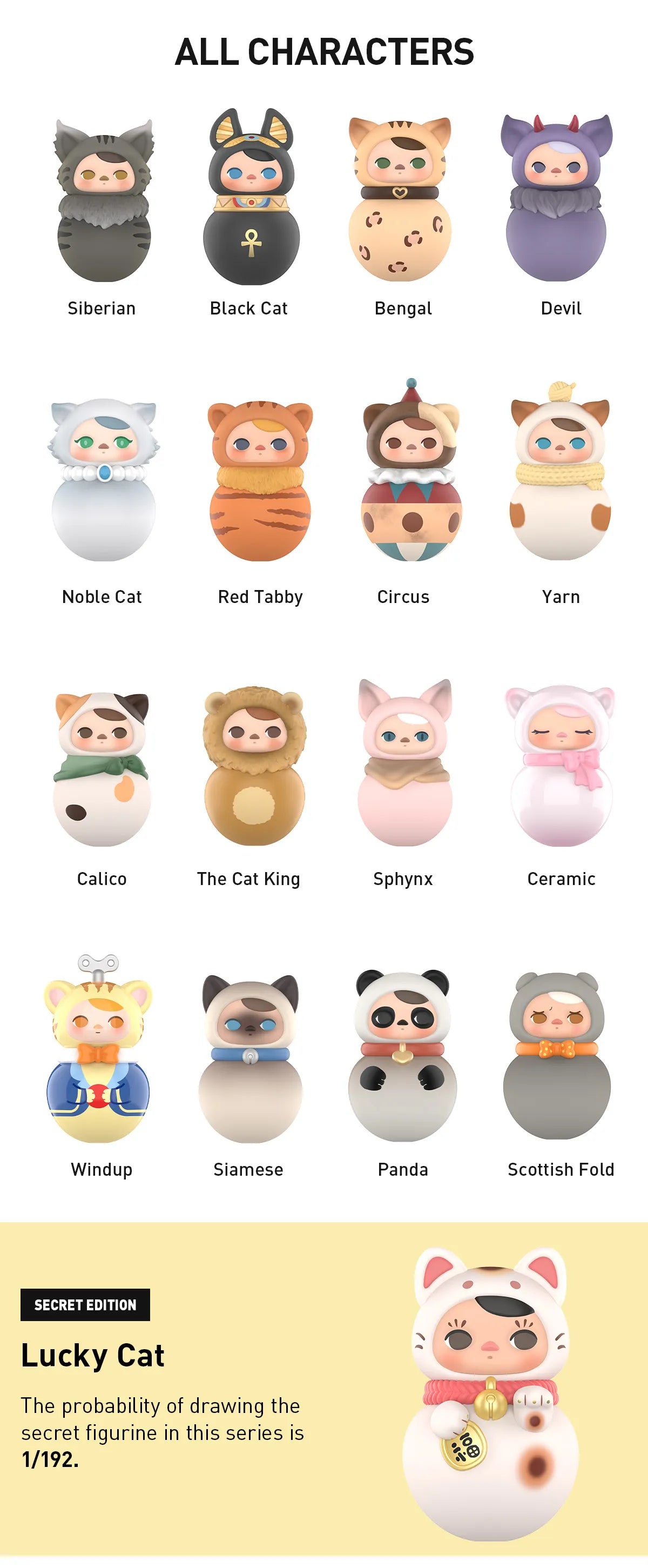 POP MART PUCKY Roly-Poly Kitty Series Figure Blind Box