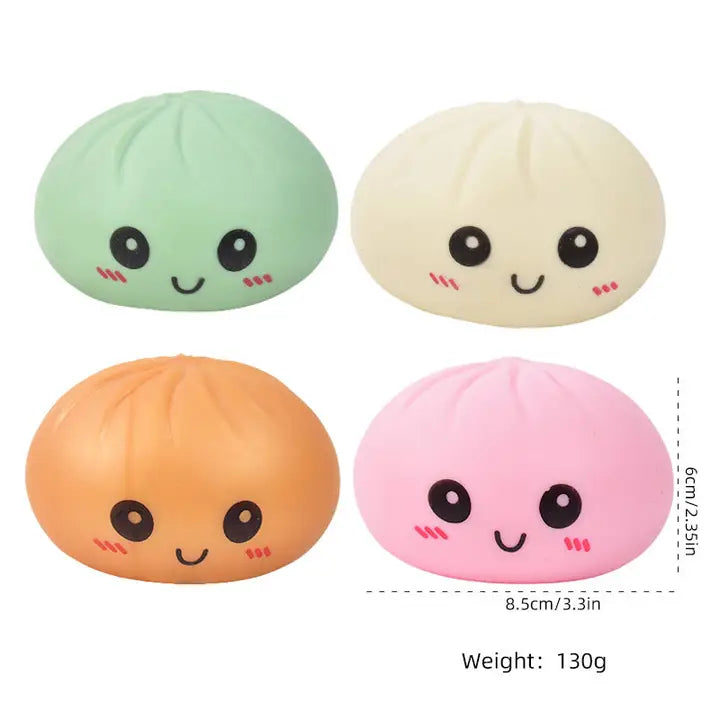 Multicolor Emotion Face Dumpling Squeeze Toy